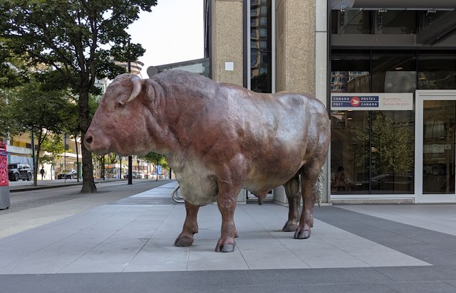 excellent statue of a bull