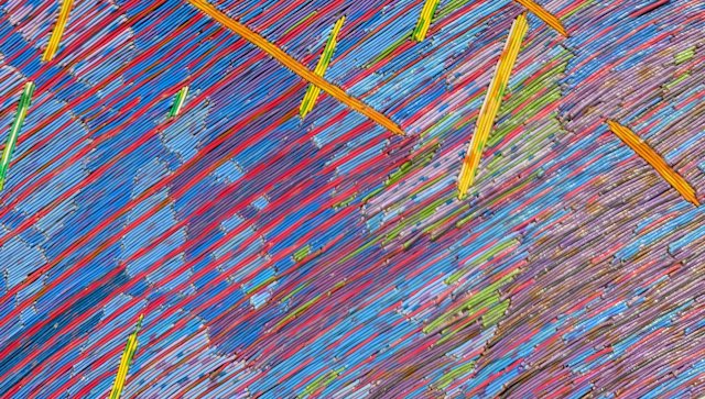 detail of art made out of wires